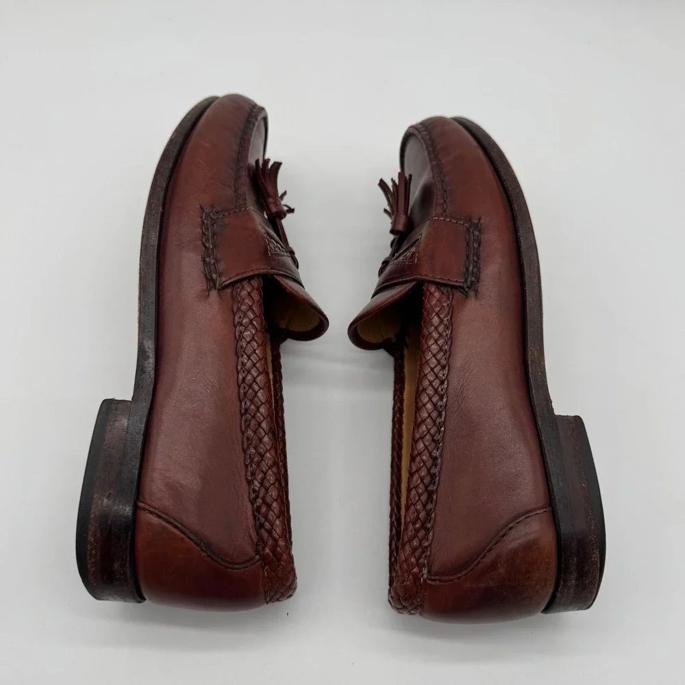 Allen Edmonds Maxfield Tassel Loafers Woven Leather Dress Shoes Slip On Size  9D